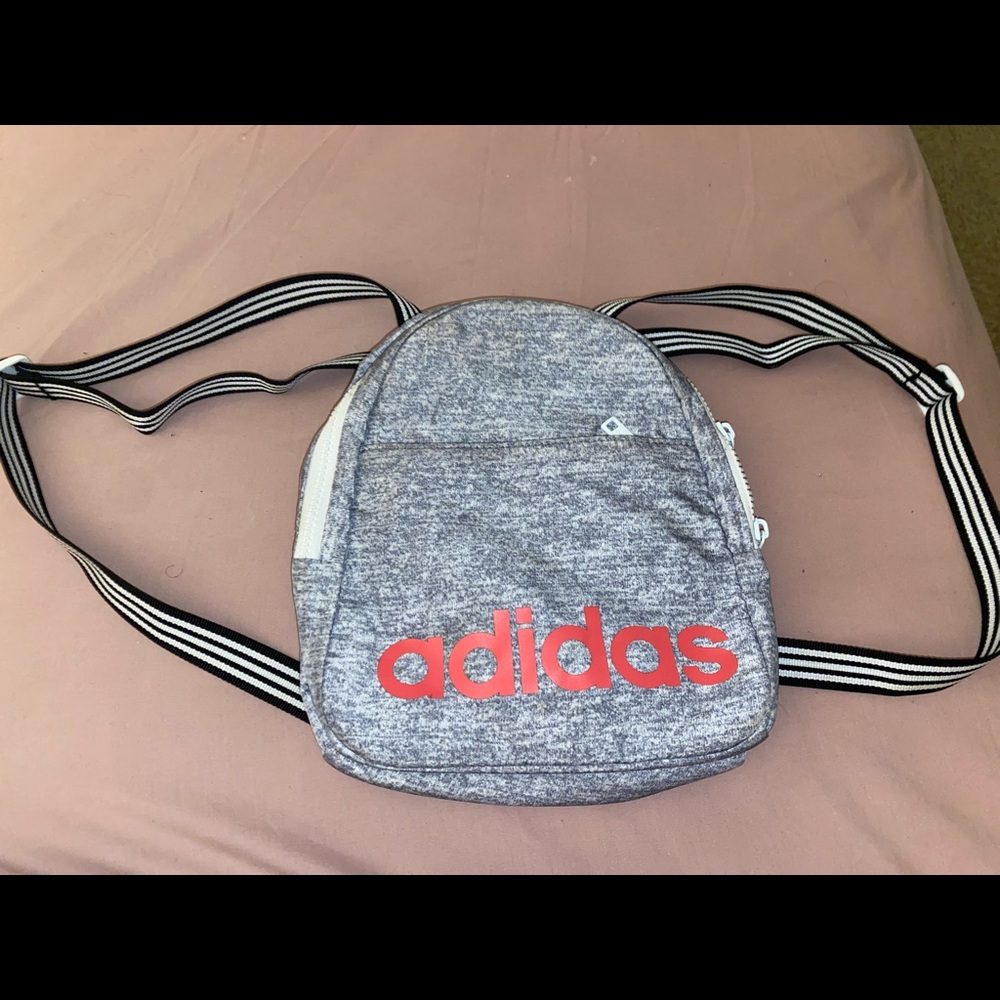 Gray Adidas mini backpack